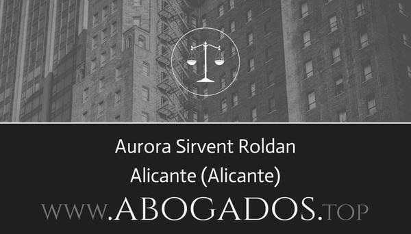 abogado Aurora Sirvent Roldan en Alicante