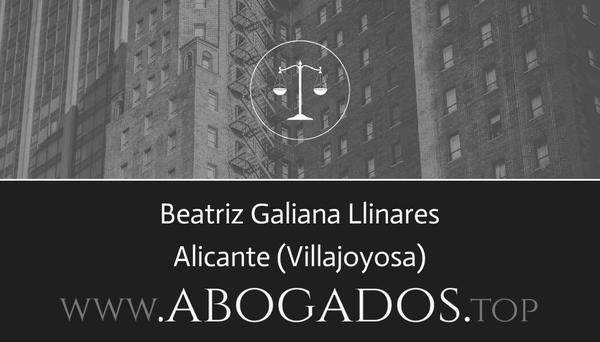 abogado Beatriz Galiana Llinares en Villajoyosa