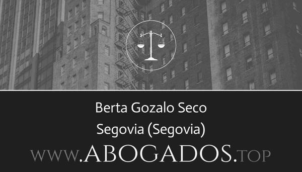 abogado Berta Gozalo Seco en Segovia