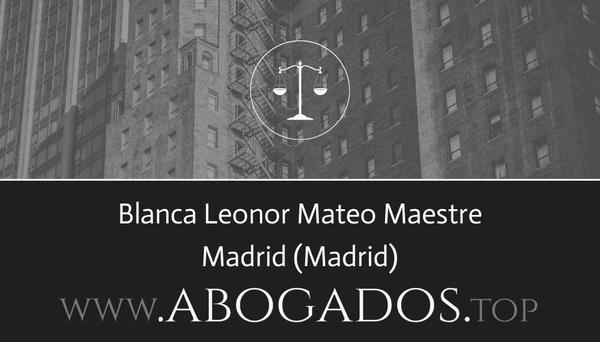 abogado Blanca Leonor Mateo Maestre en Madrid