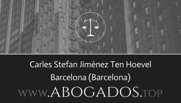 abogado Carles Stefan Jiménez Ten Hoevel en Barcelona