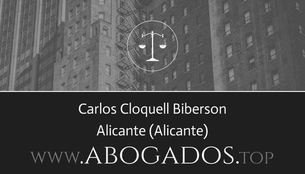 abogado Carlos Cloquell Biberson en Alicante