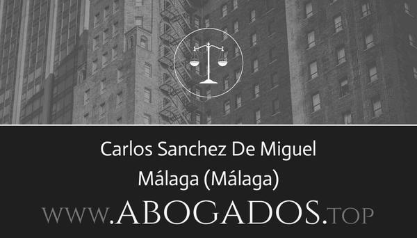 abogado Carlos Sanchez De Miguel en Málaga