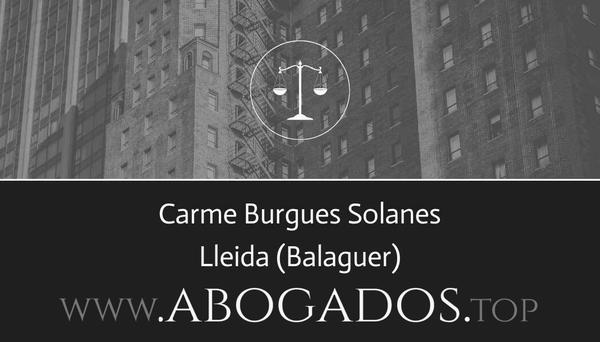 abogado Carme Burgues Solanes en Balaguer