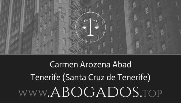 abogado Carmen Arozena Abad en Santa Cruz de Tenerife