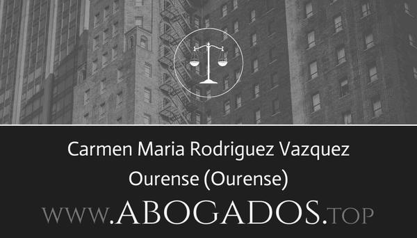 abogado Carmen Maria Rodriguez Vazquez en Ourense