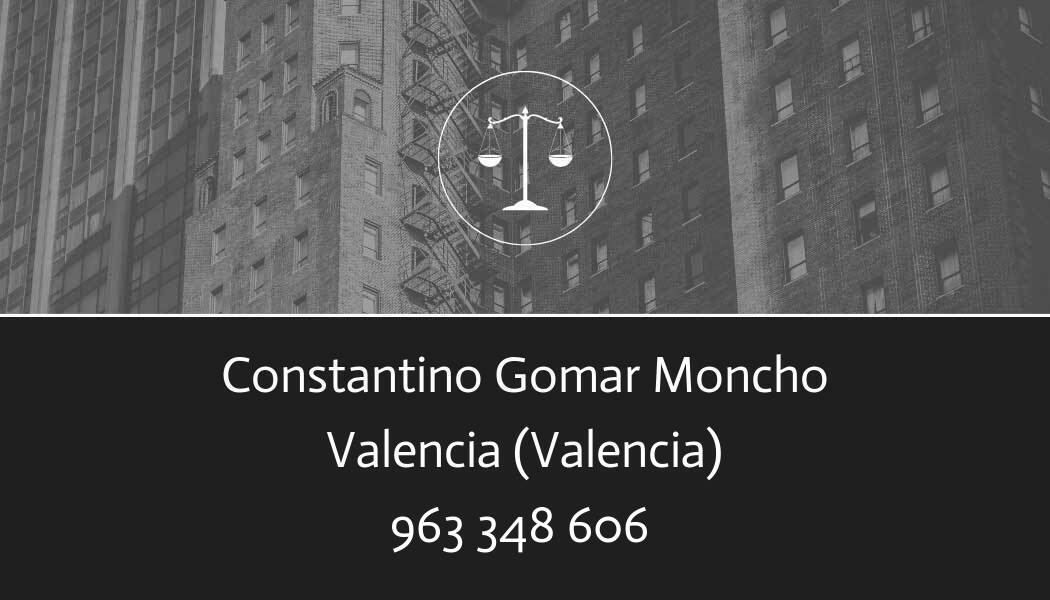 abogado Constantino Gomar Moncho en Valencia