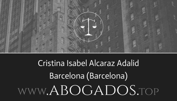 abogado Cristina Isabel Alcaraz Adalid en Barcelona