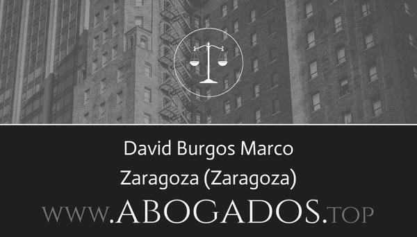 abogado David Burgos Marco en Zaragoza