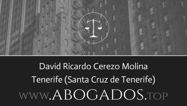 abogado David Ricardo Cerezo Molina en Santa Cruz de Tenerife