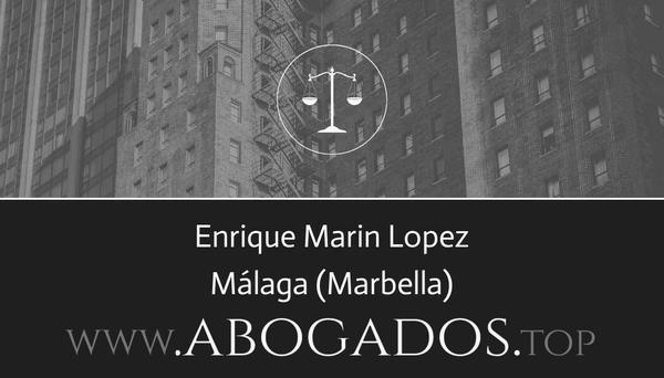 abogado Enrique Marin Lopez en Marbella