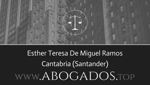 abogado Esther Teresa De Miguel Ramos en Santander