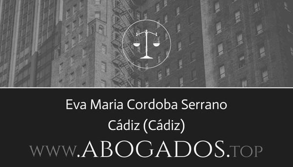 abogado Eva Maria Cordoba Serrano en Cádiz