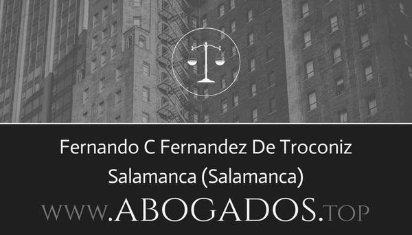 abogado Fernando C Fernandez De Troconiz en Salamanca