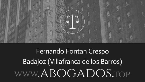 abogado Fernando Fontan Crespo en Villafranca de los Barros