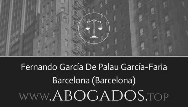 abogado Fernando García De Palau García-Faria en Barcelona