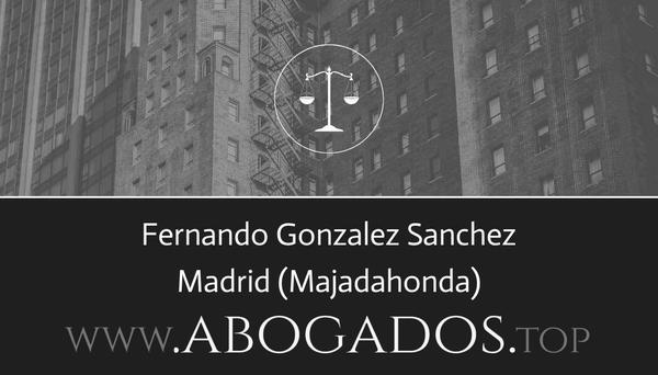 abogado Fernando Gonzalez Sanchez en Majadahonda