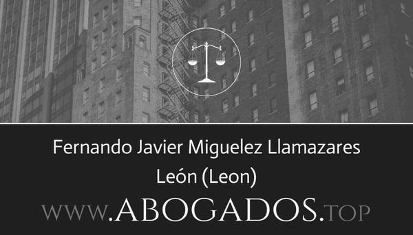 abogado Fernando Javier Miguelez Llamazares en Leon