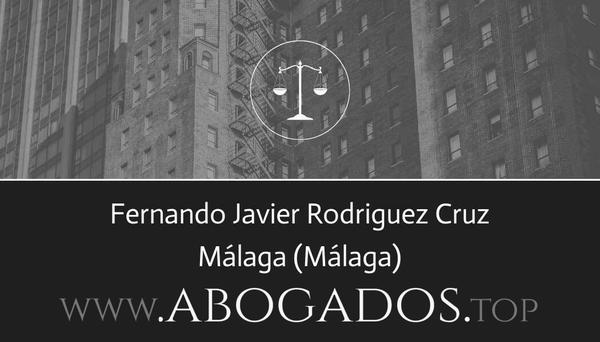 abogado Fernando Javier Rodriguez Cruz en Málaga