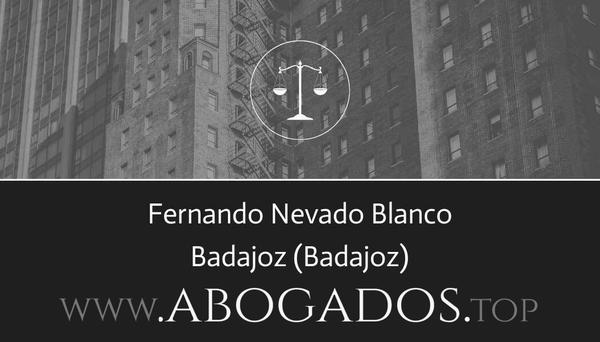 abogado Fernando Nevado Blanco en Badajoz