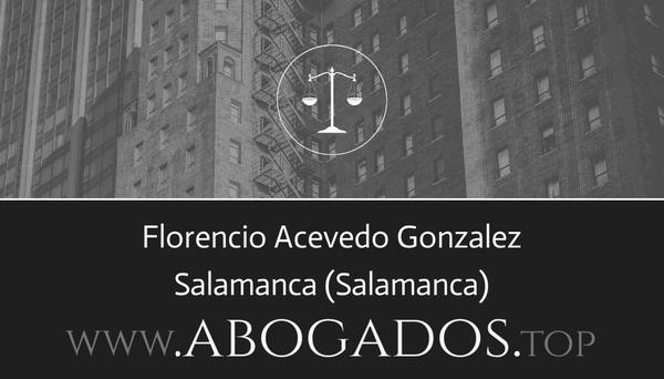 abogado Florencio Acevedo Gonzalez en Salamanca