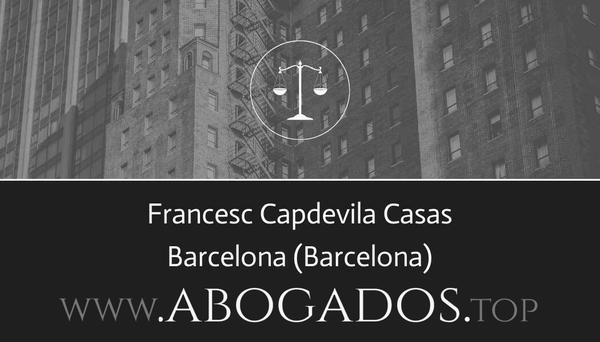 abogado Francesc Capdevila Casas en Barcelona