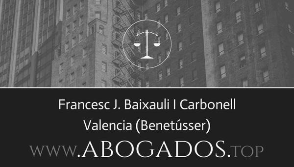 abogado Francesc J Baixauli I Carbonell en Benetússer