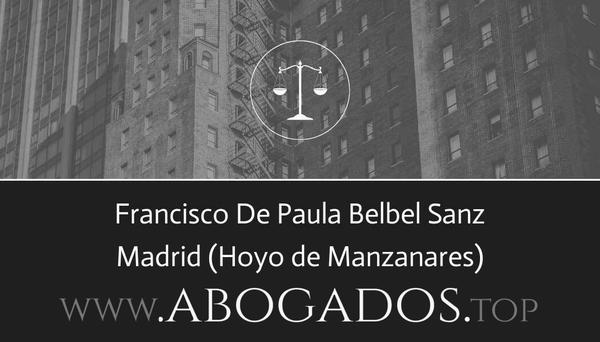 abogado Francisco De Paula Belbel Sanz en Hoyo de Manzanares