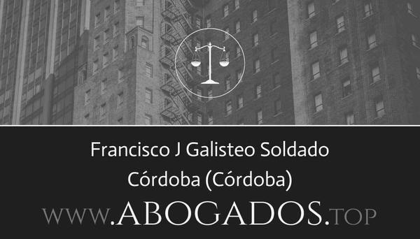abogado Francisco J Galisteo Soldado en Córdoba