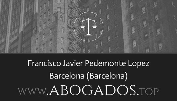 abogado Francisco Javier Pedemonte Lopez en Barcelona