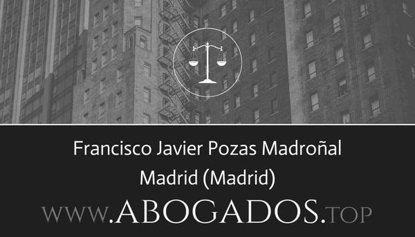 abogado Francisco Javier Pozas Madroñal en Madrid