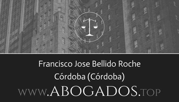 abogado Francisco Jose Bellido Roche en Córdoba