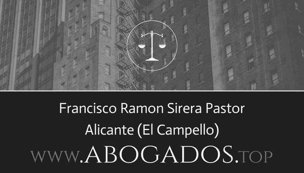 abogado Francisco Ramon Sirera Pastor en El Campello