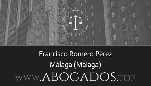 abogado Francisco Romero Pérez en Málaga