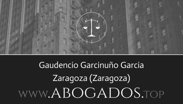 abogado Gaudencio Garcinuño Garcia en Zaragoza