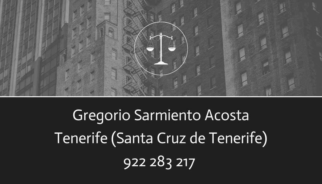 abogado Gregorio Sarmiento Acosta en Santa Cruz de Tenerife