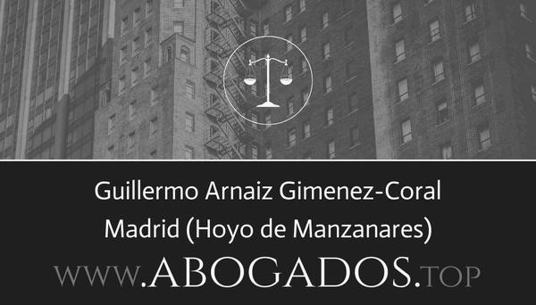 abogado Guillermo Arnaiz Gimenez-Coral en Hoyo de Manzanares