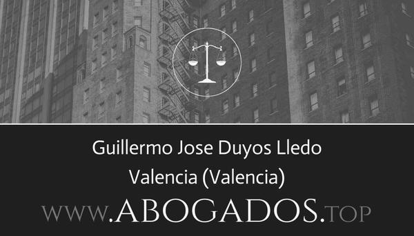 abogado Guillermo Jose Duyos Lledo en Valencia