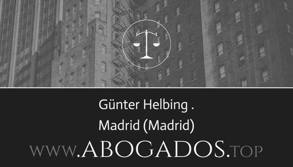 abogado Günter Helbing en Madrid