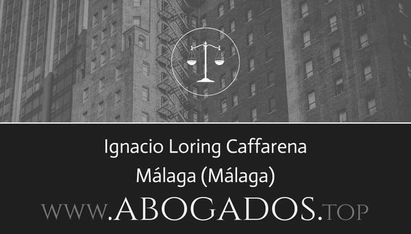 abogado Ignacio Loring Caffarena en Málaga