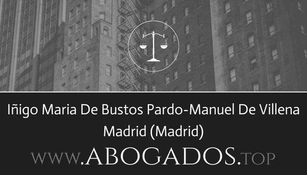 abogado Iñigo Maria De Bustos Pardo-Manuel De Villena en Madrid