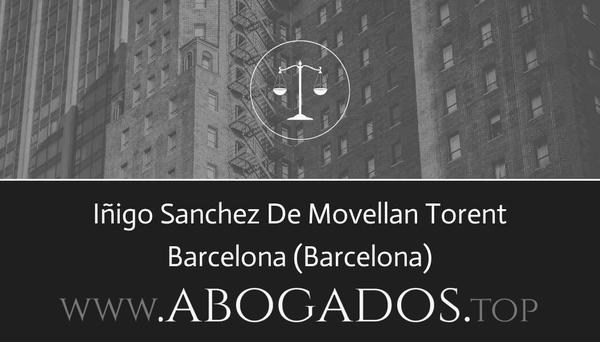 abogado Iñigo Sanchez De Movellan Torent en Barcelona