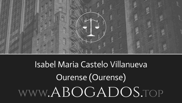 abogado Isabel Maria Castelo Villanueva en Ourense