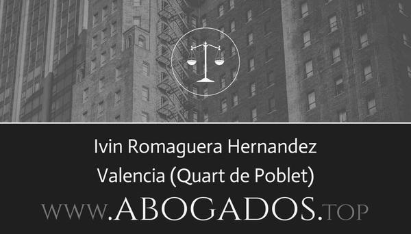 abogado Ivin Romaguera Hernandez en Quart de Poblet