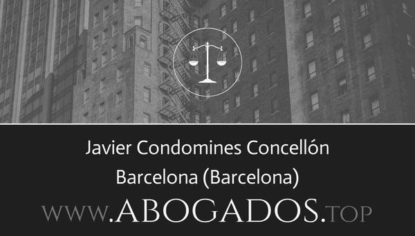 abogado Javier Condomines Concellón en Barcelona