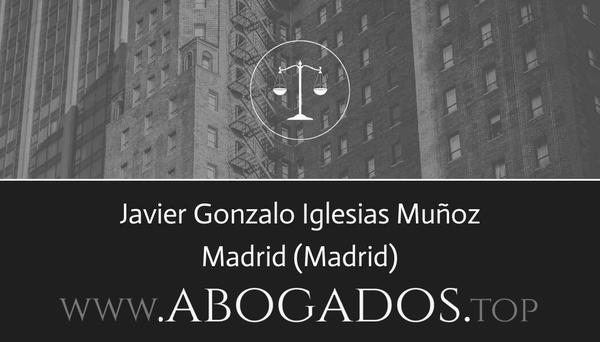 abogado Javier Gonzalo Iglesias Muñoz en Madrid