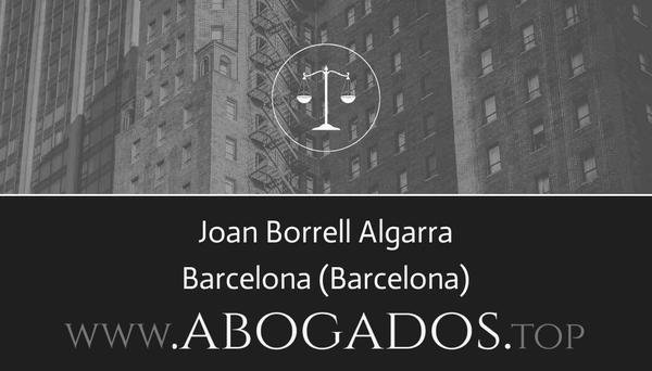 abogado Joan Borrell Algarra en Barcelona