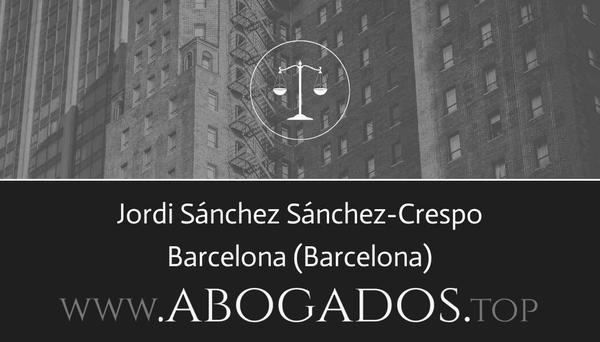 abogado Jordi Sánchez Sánchez-Crespo en Barcelona