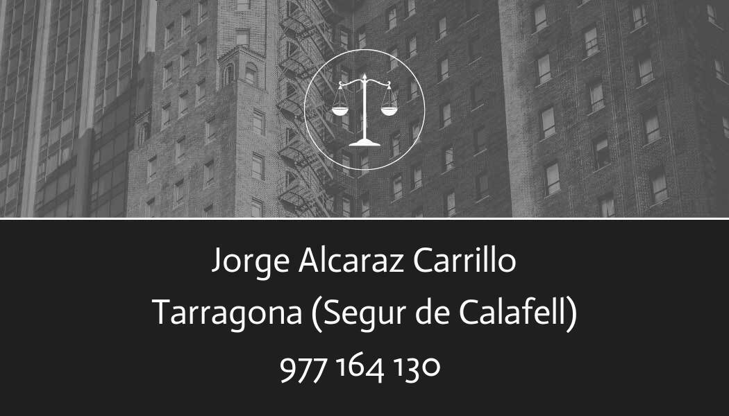 abogado Jorge Alcaraz Carrillo en Segur de Calafell