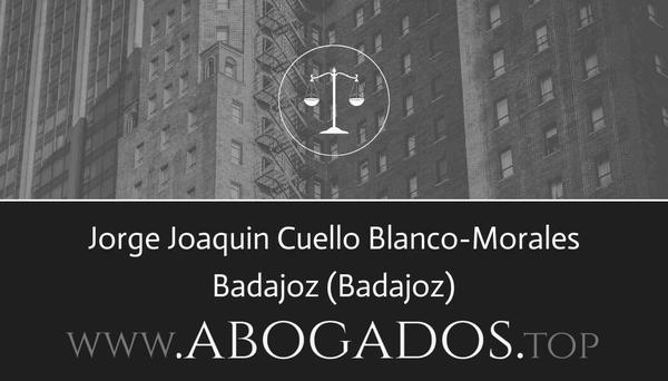 abogado Jorge Joaquin Cuello Blanco-Morales en Badajoz